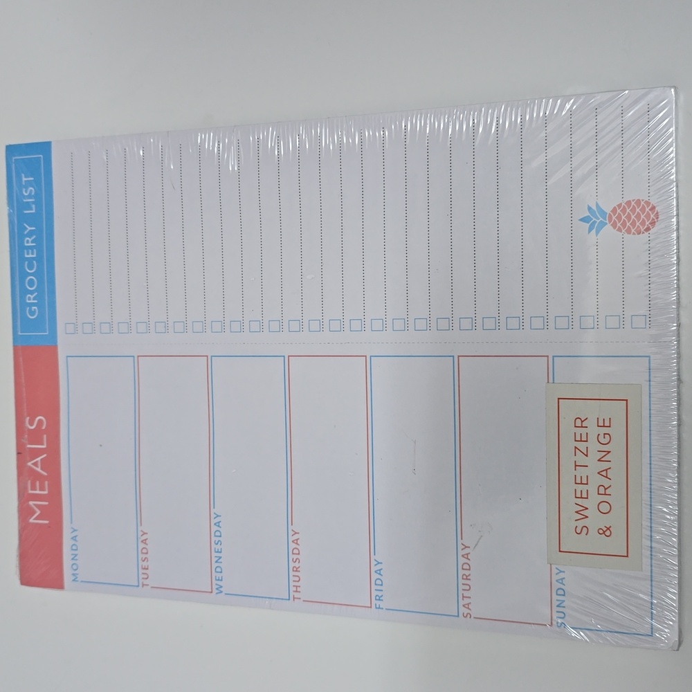 Meal Planner Notepad - Magnetic Backs
